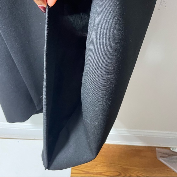 Sandro Black wool blend winter  Trench Coat size 10 - Picture 5 of 10